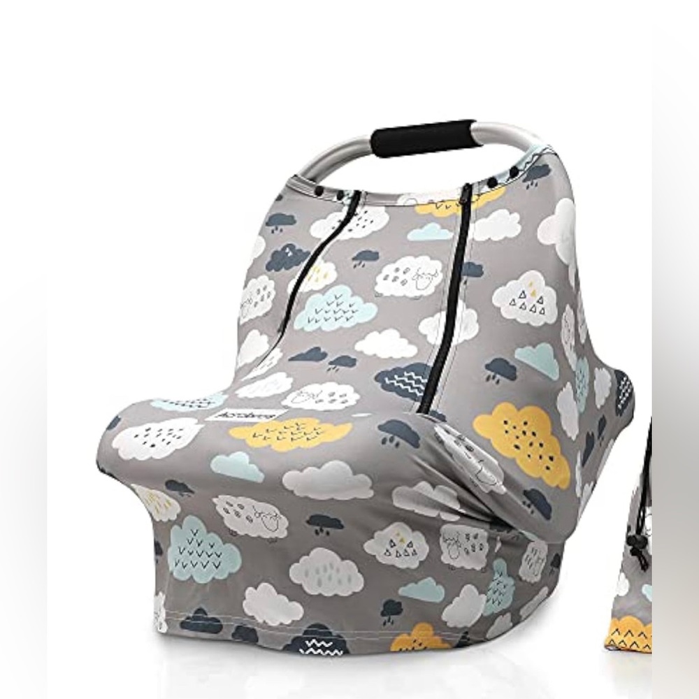 Baby Car Seat Covers-Acrabros Multifunctional Infant Carseat Canopy Clouds Sheep